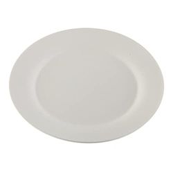 BigBuy Home Assiette Llano Blanche Ronde Porcelaine (27 x 27 cm)