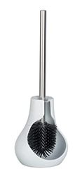 WENKO Drop Neo ceramic toilet set white ceramic - toilet brush holder, ceramic, 14 x 40 x 13.5 cm, white