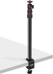 NEEWER Supporto da Tavolo per Fotocamera, Testa a Sfera, Treppiede da Tavolo Regolabile 43-102cm, Vite 1/4" e Morsetto a C per Fotocamera DSLR, Luce Anulare, Stream Live, Vlog, Max: 3kg, TL283 (ROSSO)