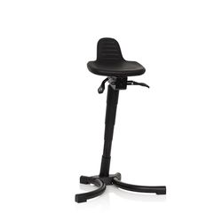 hjh OFFICE TOP Work 34 830026 Stahulp van hardschuim, ergonomisch met rugsteun, hoogte en helling verstelbaar, zwart