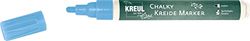 Kreul Chalky 22715 - Pennarello a gesso medio, blu nordico, con punta rotonda stabile circa 2 – 3 mm, gesso liquido opaco, non permanente, per disegnare su lavagne, lavagne memo o superfici in vetro