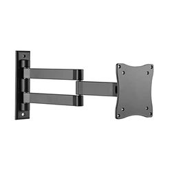 Properav Heavy Duty Swing Arm Wall TV Beugel 13" - 28" VESA Max 100x100 Zwart