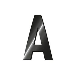 Legami - Stickers van metaal, My Initial, letter A, max. 2,5 cm, hoogte 2,5 cm, personaliseer uw accessoires, wegwerp