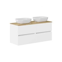 Baikal Conjunto de Mueble de baño Duo, Incluye Lavabo. Mueble Suspendido en Pared con Lavabo cerámico. Varios Acabados y Medidas. Mueble MONTADO.