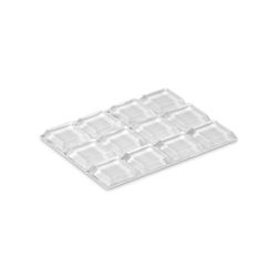 Zelfklevende druppels 12,7 x 12,7 x 3,1 mm, transparant, ideaal voor knutselwerk, reparaties en doe-het-zelfprojecten.