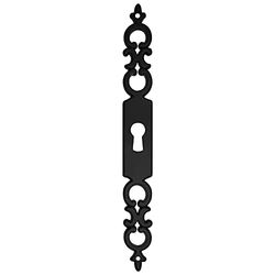 cyclingcolors Vintage Style Open Barrel Skeleton Key Hole Head Furniture Cabinet Antique (Key Hole "Regence"-Black Iron)