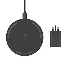 Belkin Boost Charge Wireless Charging Pad 15W (Qi-Certified Wireless Charger for iPhone, AirPods, Samsung, Google and more, AC Adapter Included) - Black