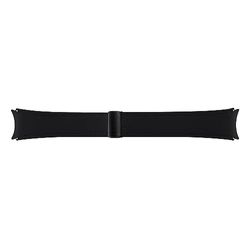 Samsung D-Buckle Hybrid Eco-lederen band (Normal, S/M) voor Galaxy Watch4, Watch5, Watch6, Watch FE, Watch7-serie, zwart