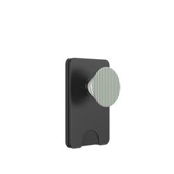 Sage Green Stripes Geometric Vertical Lines Pattern PopSockets PopWallet pour MagSafe