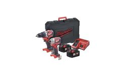 Pack M18 CBLPP2B-502C : Perceuse M18 CLBDD-0 +Visseuse M18 CBLID-0 + 2 Batt. 5.0Ah + chargeur + coffret - 4933464718