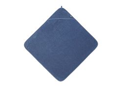 Jollein 534-514-66035 Serviette de Bain à Capuche en éponge Bleu 75 x 75 cm