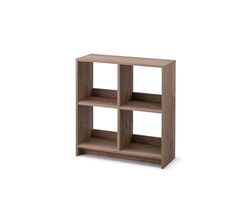 Iris Ohyama, Kubus boekenkast / Open houten plank / Kast met 4 planken , Eenvoudige montage, modulair, Kantoor, woonkamer, school - Wood Open Shelf - WOS-4 - AsBruin