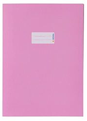 HERMA 7048 - Cuaderno (DIN A4, con campo para etiquetas, papel reciclado, colores vivos, funda para cuaderno escolar), color rosa