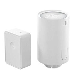Meross Testa termostatica intelligente (con HUB), termostato intelligente compatibile con HomeKit, Alexa e Google Home, termostato intelligente per radiatore ad acqua calda con controllo vocale remoto