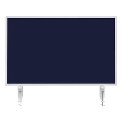 magnetoplan | Bordsskiljevägg VarioPin | Whiteboard/filt | Bredd 800 mm | mörkblå