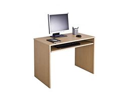 Topkit Bureautafel Madrid 900, gemaakt van 19 mm dik, inclusief hoogwaardig schuifblad, metalen geleiders, kleur eiken