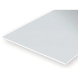 evergreen- Lot de 2 plaques de polystyrène Blanches 150 x 300 x 0,75 mm, 9030, Blanc