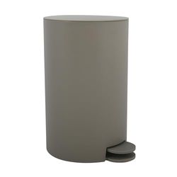 MSV, Poubelle à cosmétiques Modèle Osaki, 3 litres, Couvercle, Poubelle à Pédale pour Toilettes Salles de Bain, Compact, Petit Espace, avec Récipient intérieur Amovible, Taupe
