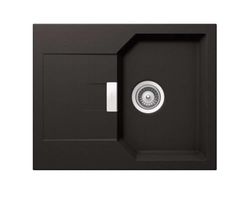 Schock Mand100Xsagne, Lavello Manhatten D-100Xs, Montaggio ad Incasso Soprapiano Nero