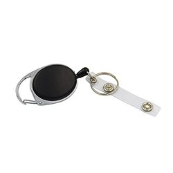 WEDO 262415501 Clip ceinture 2 en 1 pour clés et cartes à puce en nylon Argenté/noir mat 59,50 cm