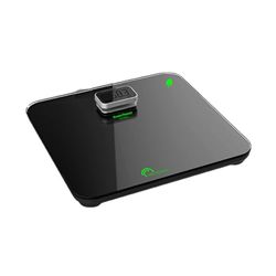 LITTLE BALANCE 8276 Kinetic Premium Zwart/Zilver - Personenweegschaal zonder batterij - Milieuvriendelijk door Little Balance knop - 180 kg / 100 g