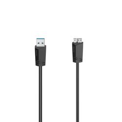 Hama Cable USB 3.2 Gen1 (USB 3.0) USB-A macho, USB-Micro-B 3.0 macho, 1,50 m, color negro
