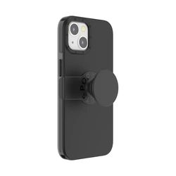 PopSockets : Funda PopCase para iPhone 13 Pro con un soporte PopGrip Slide reposicionable y agarre con una parte superior intercambiable, negra