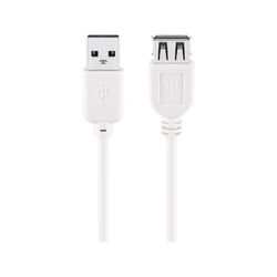 Goobay 96197 USB 2.0 Hi-Speed Extension Cable, White, 0.6m Length