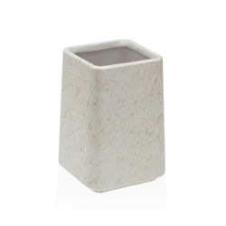 Versa Portacepillos de Dientes Blanco Cerámica Plástico 7 x 10 x 7 cm