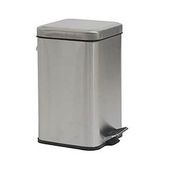 OFITURIA Cubo de Basura para Baño con Pedal Acero inoxidable 6 litros Satinado