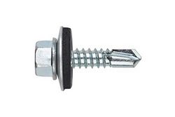 Index Fixing Systems ABE166325 [DIN-7504-K auto-perfuração de cabeça hexagonal estampada. Parafuso com arruela ARVUL (6,3 x 25, cinzento, 6,3 x 25 mm, P16, conjunto de 500 peças