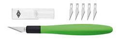 Wedo Comfortline Scalpel avec 5 lames de rechange Vert