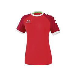 Erima Maglietta Sportiva Zenari 3.0 Maglietta, Donna, Rosso/Rosso Rubino/Bianco, 38