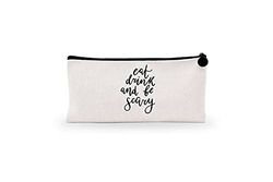 Bonamaison Digitally Printed Canvas Pencil Pouch with Zipper, Zipper Pencil Case for School, Canvas Pen Bag for Kids, Boys, Girls, 100% Cotton, Unisex, 1 Piece, 21x12 cm