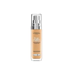L'Oreal Paris True Match Liquid Foundation, Skincare Infused with Hyaluronic Acid, SPF 16, Available in 46 Shades, 5.5W Golden Sun, 30 ml