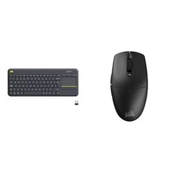 Logitech K400 Plus Wireless & Corsair M55 WIRELESS Lightweight FPS Gaming
