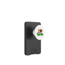 Bonito diseño con texto en inglés "I Love My Turtle Cute for Reptile Moms Dads Fun Novelty PopSockets PopWallet para MagSafe