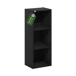Furinno Pasir 3-poziomowy regał bez użycia narzędzi, regał z otwartą półką, Blackwood