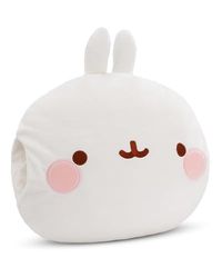 NICI Handmuff Molang 33x33x10 cm - Muff Moelleux pour Enfants avec Visage Molang pour Filles, garçons & bébés, Chauffe-Mains idéal pour Les Jours froids - 61169, Blanc
