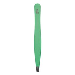PLIC BEAUTY - Pinzette professionali - Pareti dritte - Colore verde - Precisione e comfort - Acciaio inossidabile - Finitura Soft Touch
