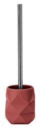Kleine Wolke Crackle Porte-Brosse WC en polyrésine Bois de Rose 10,6 x 39 cm