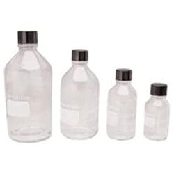 Neolab 9 – 0193 Wheaton Media/Laboratorio di bottiglie con chiusura, Vetro trasparente, 250 ML (Confezione da 12)