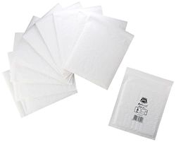 Jiffy Airkraft Postal Bags Bubble-lined Peel and Seal No.2 White 205x245mm Ref JL-AMP-2-10 [Pack of 10]