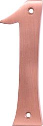 Distinctions 90591, 5-Inch Brushed Copper House Number 1