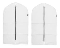 Brabantia - Copriabiti M - Custodia Protettiva per Abiti - per Armadi - Organizer per Stendibiancheria - Custodia Trasparente da Appendere - Adatta per Cappotti - Set di 2 - White - 60 x 100 cm