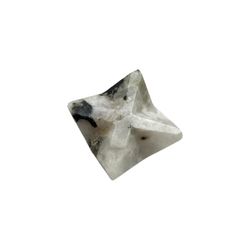 VIE Small Merkaba Star, 2cm, Rainbow Moonstone, Natural, One Size