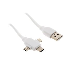 Zenitech 211004 - Cable USB universal, color blanco