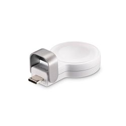 Hama Apple Watch Charger, caricabatterie wireless (certificato MFI, adatto per tutti gli orologi Apple, magnetico, stazione di ricarica USB C, soft touch, ricarica wireless, ricarica intelligente)