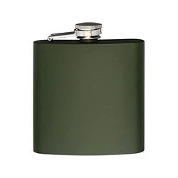 heupfles van roestvrij staal, groen, 6 oz