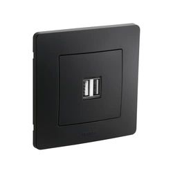 Dubbel svart USB-uttag - Caly Range - DEBFLEX 749527